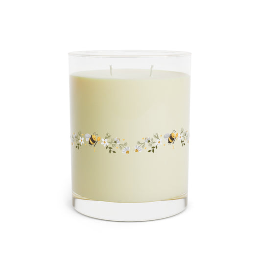 Scented Candle - Floral Aromatherapy Bliss, Soy Wax Candle for Home Decor, Relaxation Gift, Nature Lover's Gift, Bee-Inspired Candle