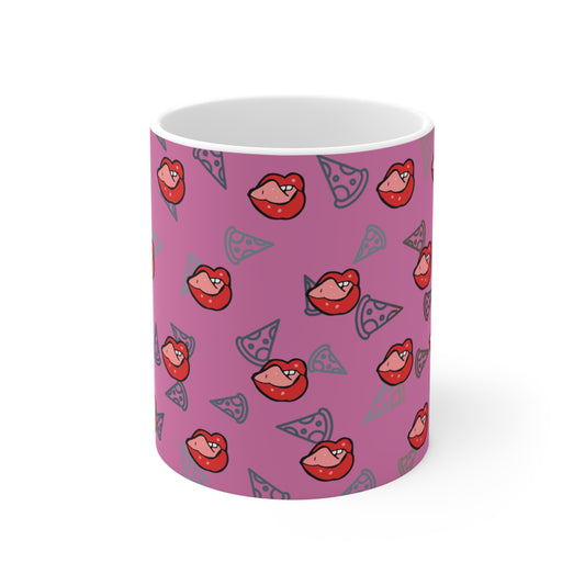 Playful Lip & Pizza Mug